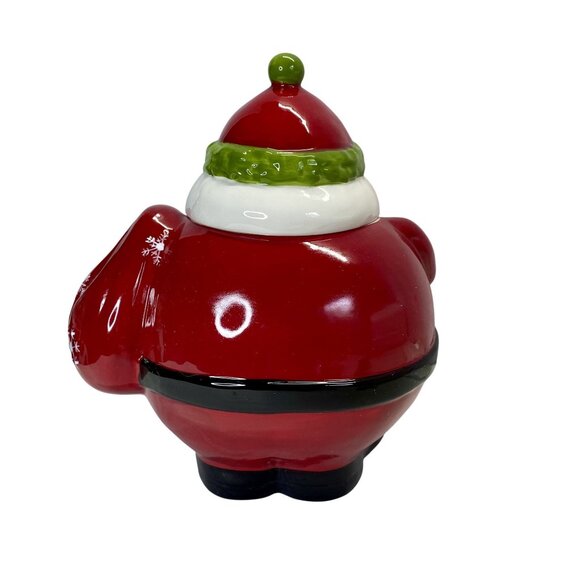 Santa Claus Ceramic Cookie Jar Living Quarters Holiday Kitchen Decor NEW - Picture 8 of 10